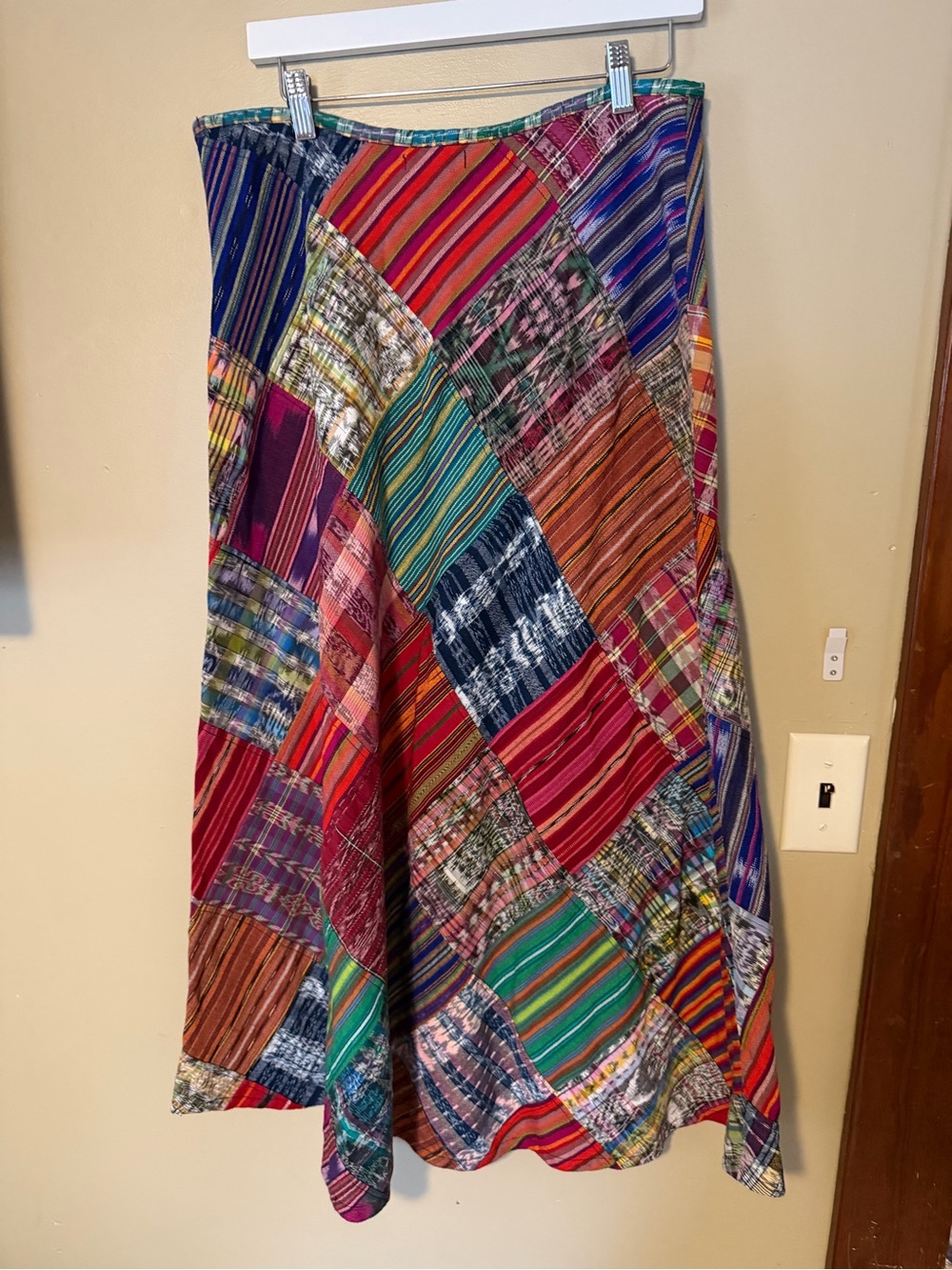 Kashken Boho Patchwork Cotton Maxi Skirt - Picture 4 of 9